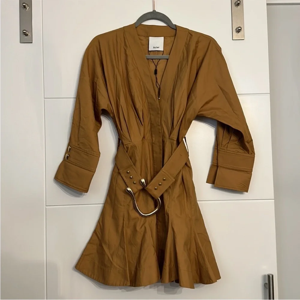 NWOT Acler Intermix Bastor Horseshoe Belted Dress - Picture 3 of 5